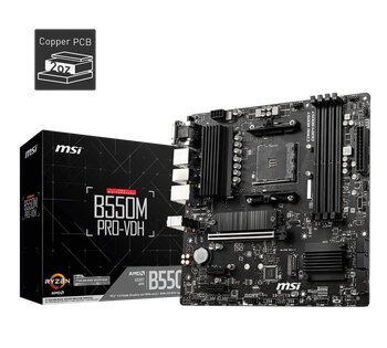 Msi B550m Pro-Vdh Ddr4 4400(Oc) Hdmi Matx Am4