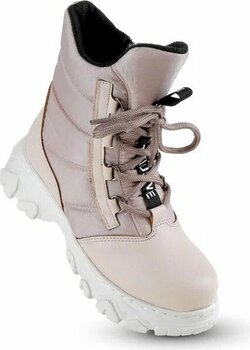 Kaptan Junior Fenk 201 Fermuarlı Krem PU deri (dış), kürklü astar (iç) 33 Kız Çocuk Botu