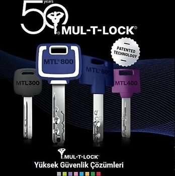 Mul-T-Lock Mtl 400 Tuzaklı Bilyalı Kapı Kilidi 69 mm