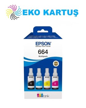 Epson 664 L3050 Kutulu Multipack Mürekkep Seti
