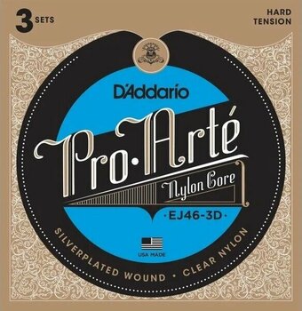 D'Addario EJ46-3D Nylon 3 adet Klasik Gitar Telleri