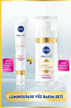 NIVEA Luminous630 Leke Karşıtı Serum 30ml Ve Luminous630 Koyu Halka Karşıtı Göz Kremi 15ml, Eşit Cilt Tonu