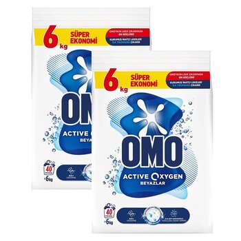 Omo Active Oxygen Beyazlar Için Toz Çamaşır Deterjanı 2 x 6 Kg