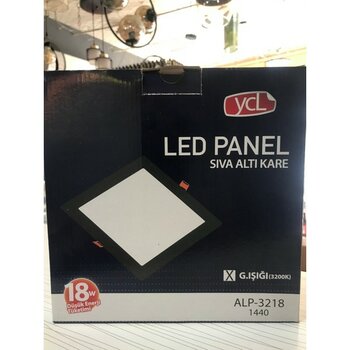 18 W Kare Siyah Kasa Günışığı LED Panel