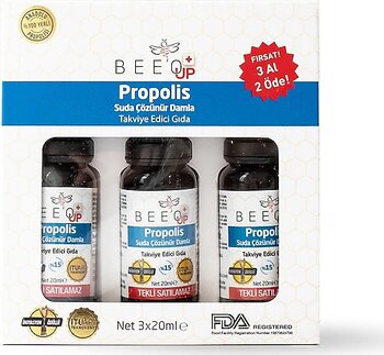 Bee'o Up %15 Suda Çözünür Propolis Damla 20 ml 3 Al 2 Öde