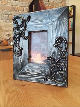 Neiwel Vintage Eyna Ahşap Eskitme Siyah Resim Çerçevesi