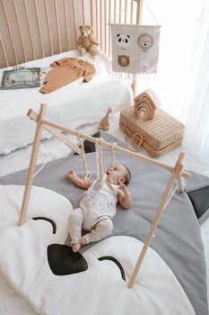 DERY BABY Oyun Halısı- Ahşap Bebek Oyun Alanı Etkinlik Alanı Baby Gym -Ahşap Bebek Oyuncakları WORM