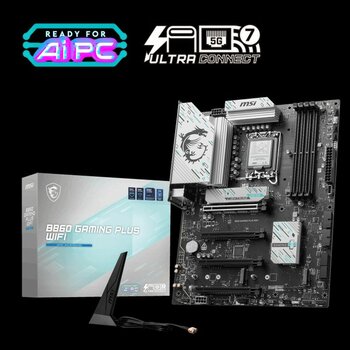 Msı MB B860 Gamıng Plus Wıfı Soket 1851 Ddr5 8600MHZ(OC) 3xm.2 1x Tb4 HDMI Dısplay 5g Lan Wıfı 7 Atx