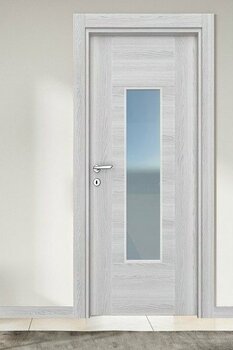 Alo Kapı Melamin Modern Ivriz Camlı Oda Kapısı, 76/204/9-13 cm