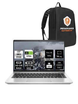 Hp Probook 440 G9 Intel Core I5 1235u 40gb 512gb Ssd Mx570a/2gb 14" Fhd Fdos Taşınabilir Bilgisayar & Per4 Çanta