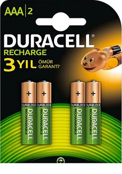Duracell 750 mAh 4'lü Şarjlı AAA İnce Kalem Pil