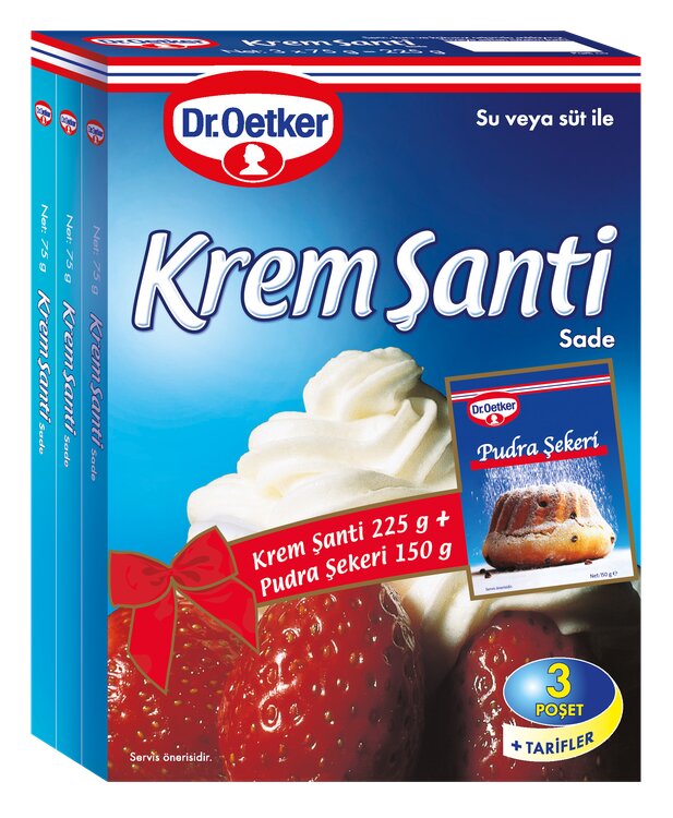 Dr. Oetker Krem Şanti 225 Gr + Pudra Şekeri 150 Gr