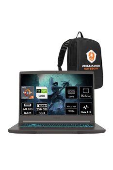 MSI Thin A15 B7VE R5 7535HS 40GB 256GB SSD RTX4050/6GB 15.6 FHD 144Hz FDOS Gaming Laptop  PER4 Çanta