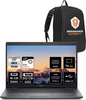 Dell Latitude 3440 İ5-1235U 16Gb Ram 512Gb Ssd 14'' Fhd Fdos Dizüstü Bilgisayar & Per4 Çanta