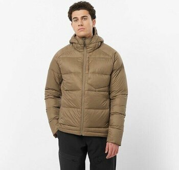 Salomon Outline Down Kapüşonlu Erkek Kaz Tüyü Mont - Kahve - S