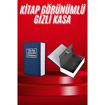 Aydogan's Kitap Görünümlü Gizli Kasa Büyük Boy Anahtarlı Kilitli Para Kasası