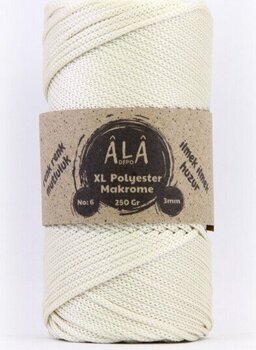 Xl Polyester Makrome  No:6 - 3mm (Kalın) Çanta Ipi Krem