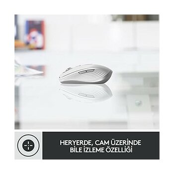 Ohbe Express Mx Anywhere 3 Kablosuz Mouse, 4000 Dpi Sensör ile Tüm Yüzeylerde Kullanım, Magspeed Elektromanyetik Kaydırma Özelliği, Tam Şarjda 70 G...