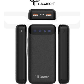 Lucatech iPad 11. Nesil / iPad Air 7. Nesil / iPad Mini 7. Nesil Uyumlu 12.500 Mah Powerbank - Siyah