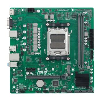 Asus PRO A620M-DASH-CSM AMD A620 AM5 DDR5 6400 HDMI VGA M2 USB3.2 mATX Dash Destekli Network Bağlantısı 5X Anakart