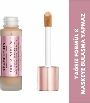 Revolution Yağsız Formüllü Conceal & Define Fondöten F8