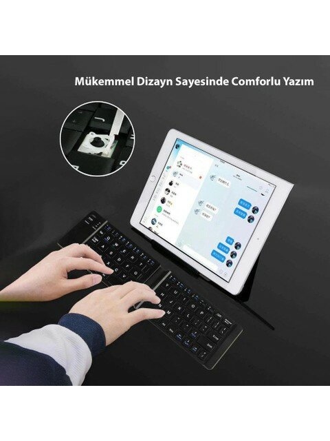 DailyTech Siyah Bluetooth Katlanabilir Klavye
