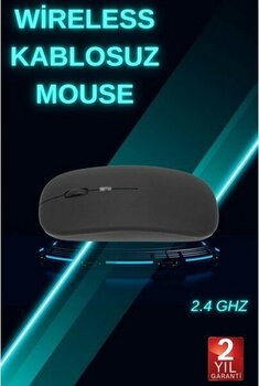 MiraLive Siyah Wireless Kablosuz Sessiz Mouse Bluetooth Bağlantılı