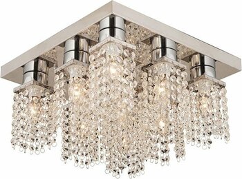 Apliqa Peter Dokuzlu Kristal Taşlı Avize, Krom