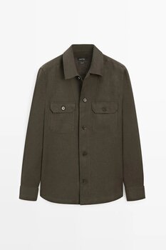 Massimo Dutti Cepli keten ince ceket L Beden