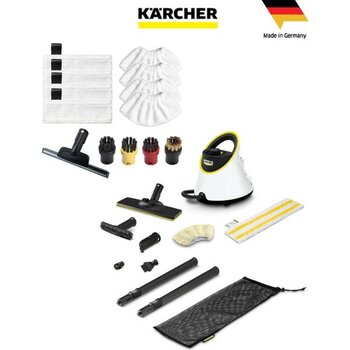 Kärcher Hızlı ve Etkili Temizlik Sc 2 Deluxe Easyfix Buharlı Temizlik Makinesi-Full Temizlik Seti+Cam Temizlik Başlığı - Beyaz