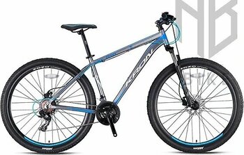 Kron Xc 100 27,5 Jant Mekanik Disk 21 Vites Alüminyum Gövde Kelebek Vites Dağ Bisikleti Füme Mavi Gri