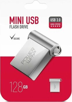 Powerway Mini 128 GB Metalik gümüş Usb Flash Bellek