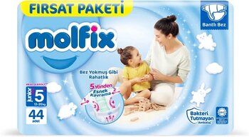 Molfix 5+ Numara Junior Plus 44'Lü Bebek Bezi