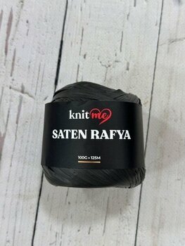 Knitme Saten Rafya Ip 100 gr 125 mt - Siyah