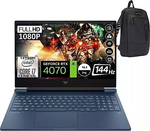 HP Victus 16-R0007NT 7P6B3EAF04 14 inç Intel Core i7 13700H 32 GB 512 GB SSD NVIDIA GeForce RTX 4070 FreeDOS