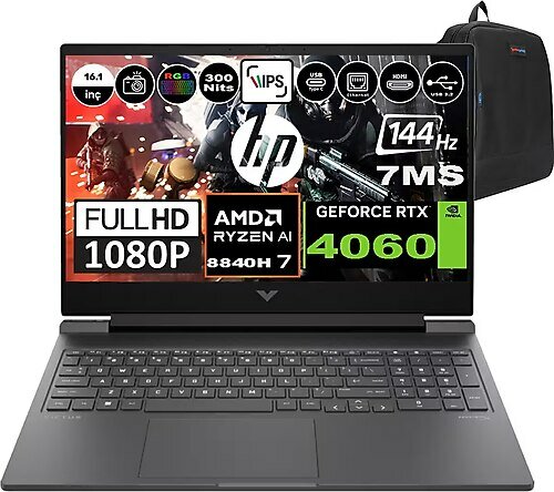 HP Victus 16-S1010NT 9Z790EAH10 16.1 inç AMD Ryzen 7 8840H 96 GB 1 TB SSD NVIDIA GeForce RTX 4060 Windows 11 Home