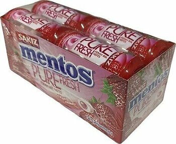 Mentos Pure Fresh Çilek Aromalı Draje Sakız 30 G. x 12 Adetli