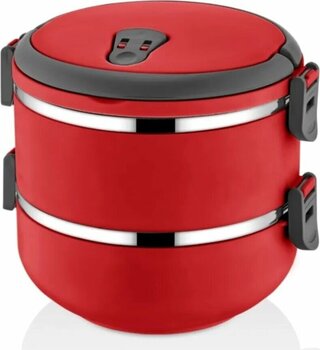 MOBGİFT Yeni Renk Kırmızı 2 Katlı Sızdırmaz Yemek Termosu Sefer Tası