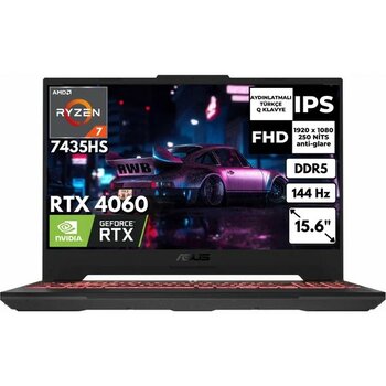 Asus Tuf Gaming A15 Ryzen 7 7435HS 32 GB 2 Tbssd 8gb RTX4060 15.6" 144Hz Fhd Windows 11 Pro Taşınabilir Bilgisayar FA507NVR157AT74 - 2 TB
