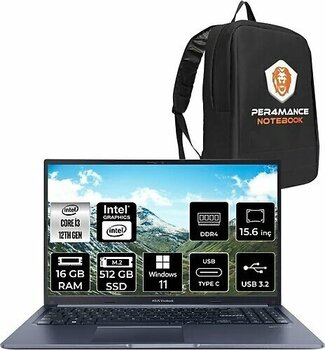 Asus Vivobook 15 X1502ZA EJ1645 15.6 inç Intel Core i3 1215U 16 GB 512 GB SSD Intel Graphics Windows 11 Professional