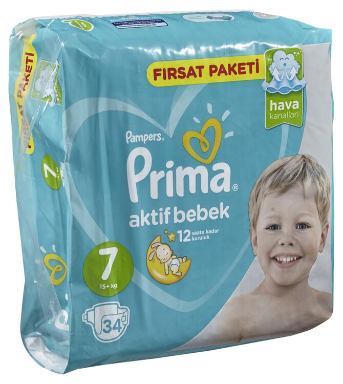 Prima Fırsat Paketi Bebek Bezi Beden 7 Xxl 34lü