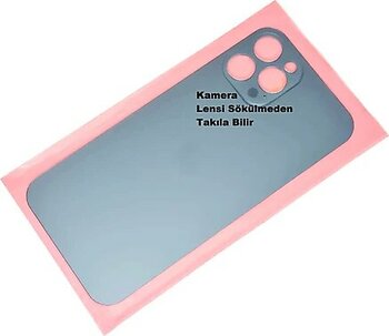 Tkgz iPhone 12 Pro Max Arka Kapak Cam Mavi