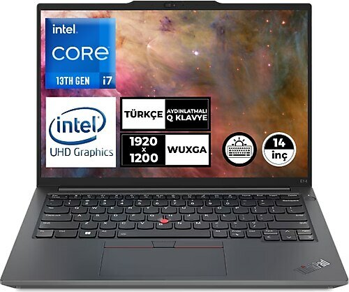 Lenovo ThinkPad E14 Gen 5 21JLS20KTX021 14 inç Intel Core i7 13700H 48 GB 1 TB + 1 TB SSD Intel Graphics Windows 11 Professional