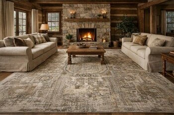 Luxess Halı Roma 1129 Bej Modern Salon Halısı - Bej - Gri - 120 x 180 cm