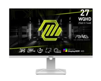 MSI MAG 274QRFW 27 inç 16:9 Düz (Flat) HDR Rapid IPS 180 Hz 2560x1440 (WQHD) Oyuncu Monitörü