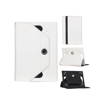 Apple Uyumlu Ipad 4 Tablet Kılıfı Beyaz Kapaklı Ve Askılı Standlı Kapak Beyaz