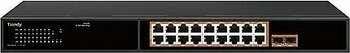 Tiandy PS-1016G-2G2SFP 16 Port Yönetilmeyen Gigabit AI PoE Switch