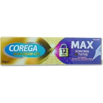 Corega Max Güç Kontrol + Tutuş Diş Protezi Yapıştırıcı Krem 40 gr