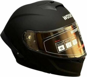 Wosen Ws-202 Şeffaf Vizörlü Güneş Gözlüklü Çene Açılır Kask Mat Siyah L