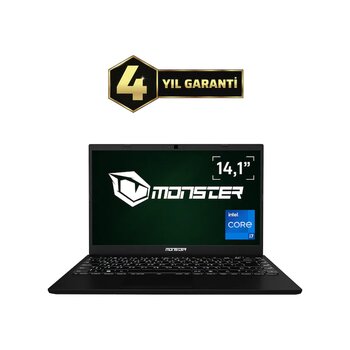 Monster Huma H4 V5.2.10 Black I7-1255u 32 Gb 1 Tb Ssd 14.1" Free Dos Fhd Dizüstü Bilgisayar